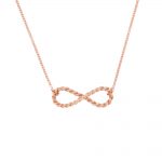 Rose gold infinity necklace