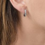 White gold diamond hoop Meridian earrings