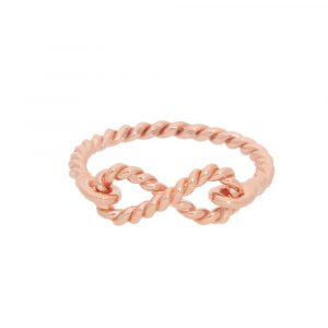 Rose gold infinity ring