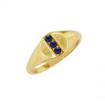 Gold Lapis Lazuli October birthstone ring