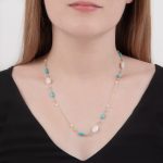 Yellow gold multi gem Carnival necklace