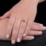 Yellow gold lapis lazuli signet ring