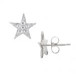 White gold diamond Starry Night stud earrings