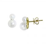 9ct yellow gold Graduated Pearl Stud Earrings