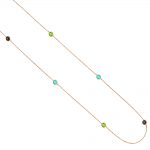 Raindrop multi-coloured rose gold gem necklace