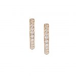 9ct rose gold diamond hoop earrings