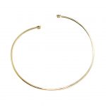 Yellow gold diamond twist bangle