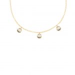 Yellow gold diamond necklace