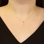 9ct yellow gold diamond initial A pendant