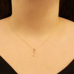 9ct yellow gold diamond intial J Pendant