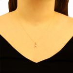 9ct yellow gold diamond initial r necklace