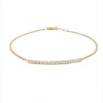 9ct yellow gold diamond bar bracelet