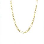 9ct yellow gold figaro box chain necklace