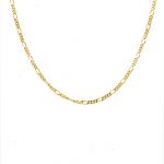 9ct yellow gold figaro chain necklace