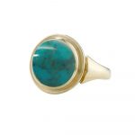 9 carat yellow gold turquoise ring